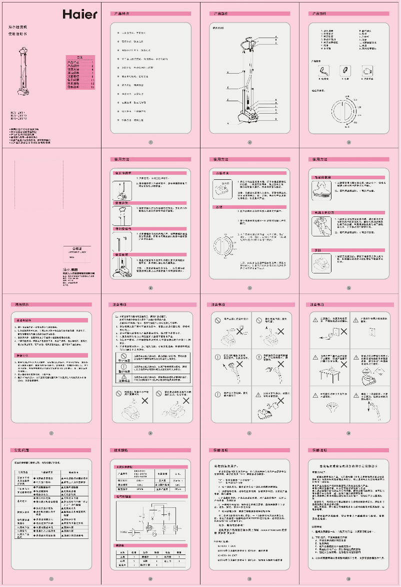 Page 1 de la notice Manuel utilisateur Haier HGS-2417