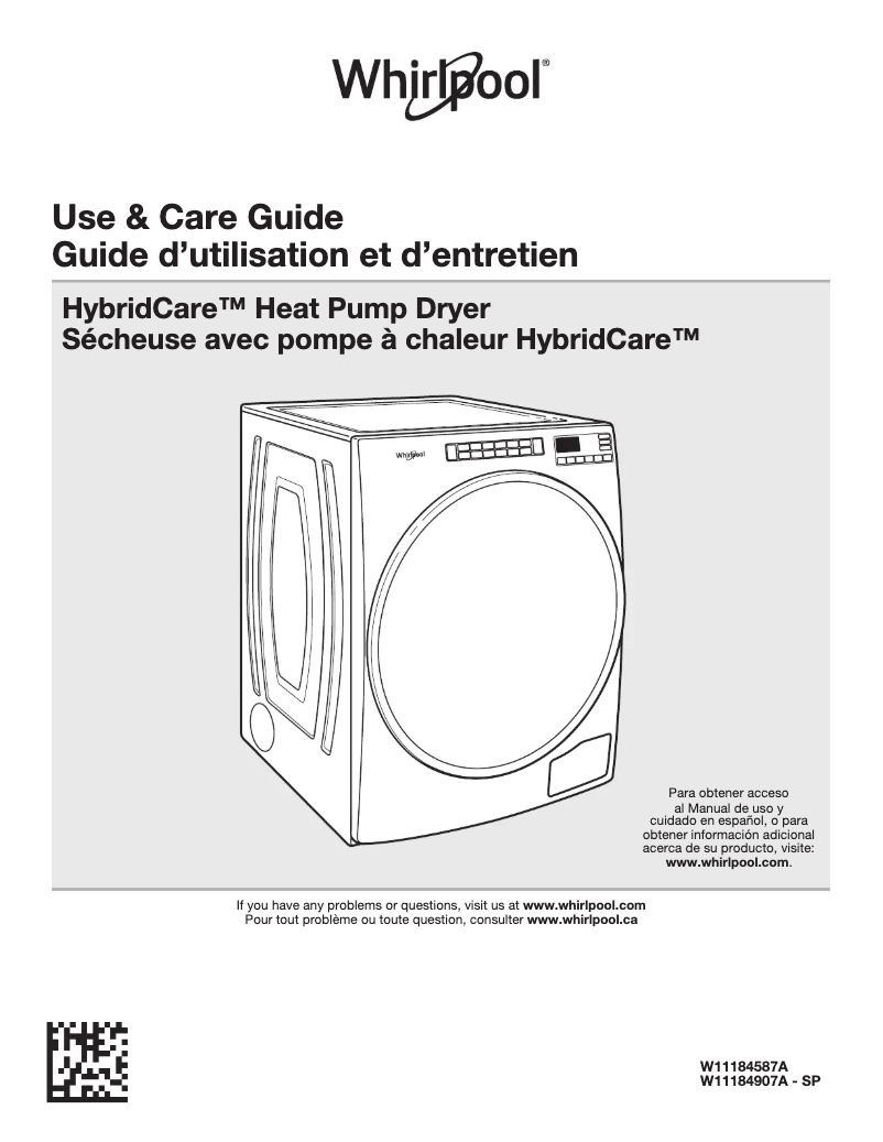 Page n°1 - Manuel d'utilisation et d'entretien Whirlpool WHLAUWHD560CHW
