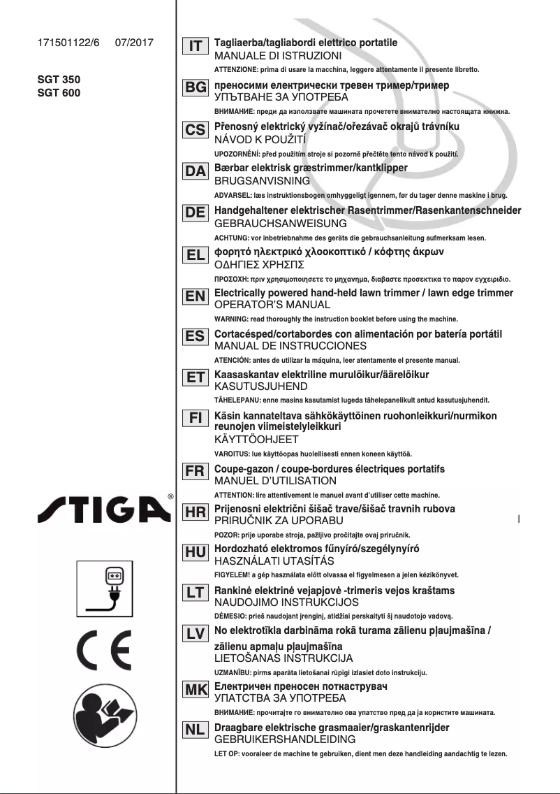 Page n°1 - Manuel utilisateur Stiga SGT 350