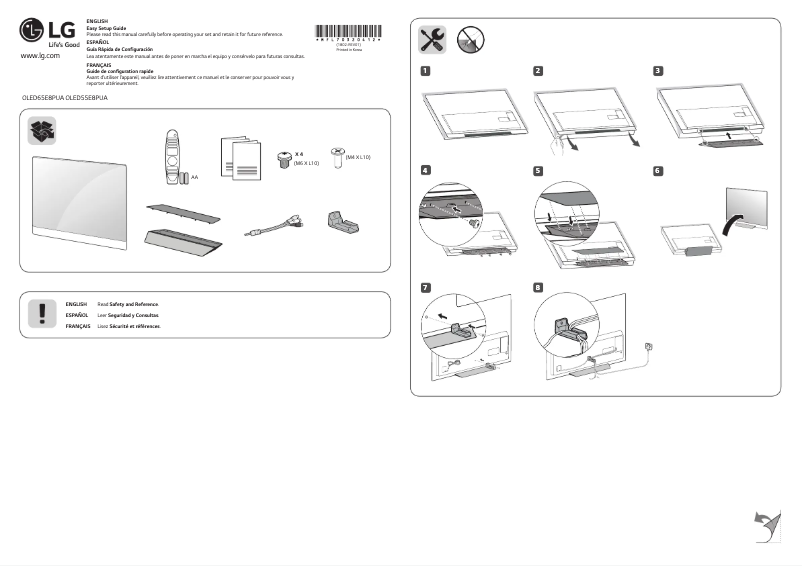 Page n°1 - Manuel utilisateur LG OLED65E8PUA