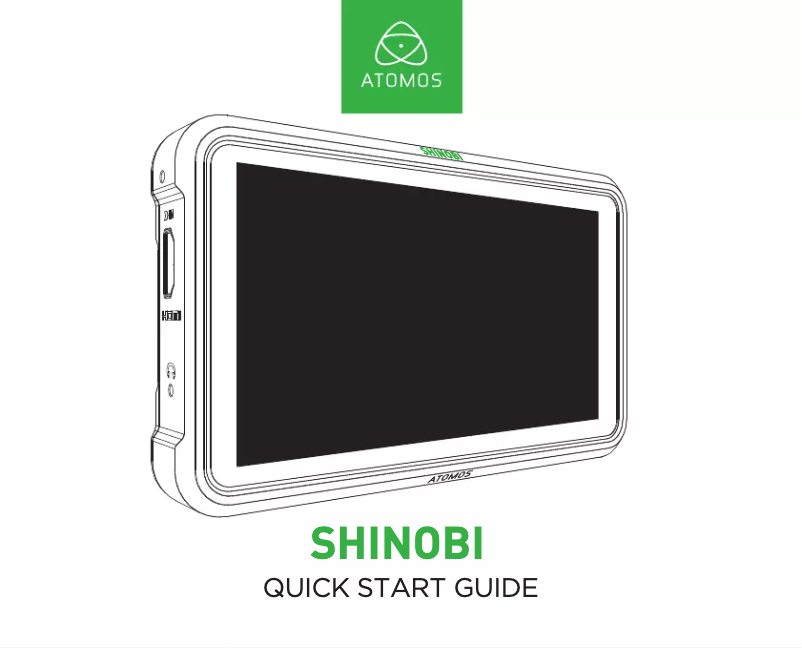 Page n°1 - Guide de démarrage rapide Atomos Shinobi