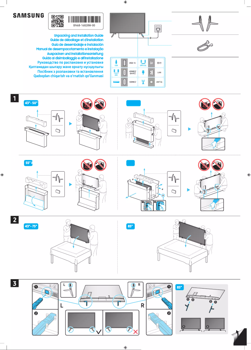 Page 1 de la notice Manuel utilisateur Samsung UE50CU71A0K