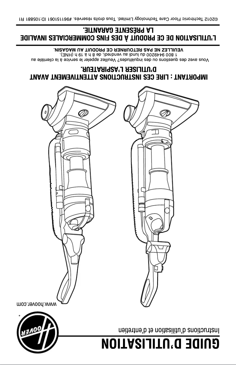 Page n°1 - Manuel utilisateur Hoover WindTunnel 2 Rewind Pet