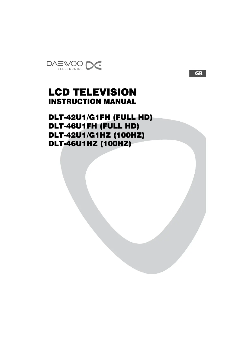 Page 1 de la notice Manuel utilisateur Daewoo DLT-46U1FH