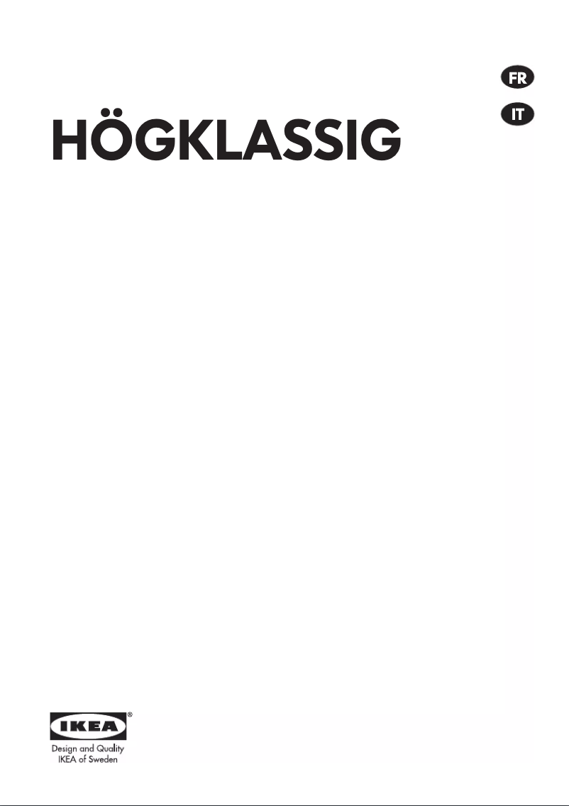 Image de la première page du manuel de l'appareil HOGKLASSIG