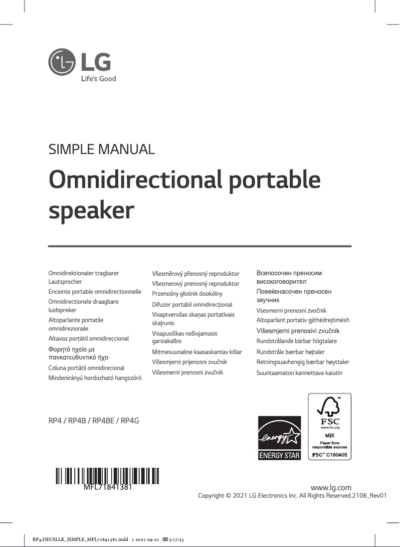 Página 1 del manual Manual de usuario LG XBOOM 360 RP4B