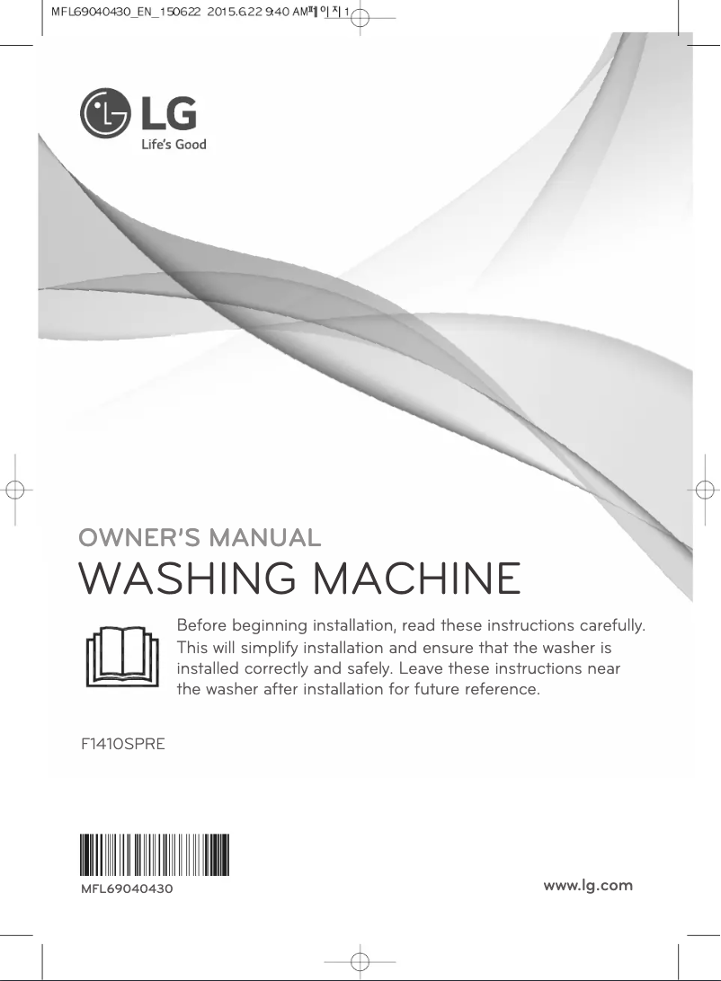 Page n°1 - Manuel utilisateur LG F1410SPRE