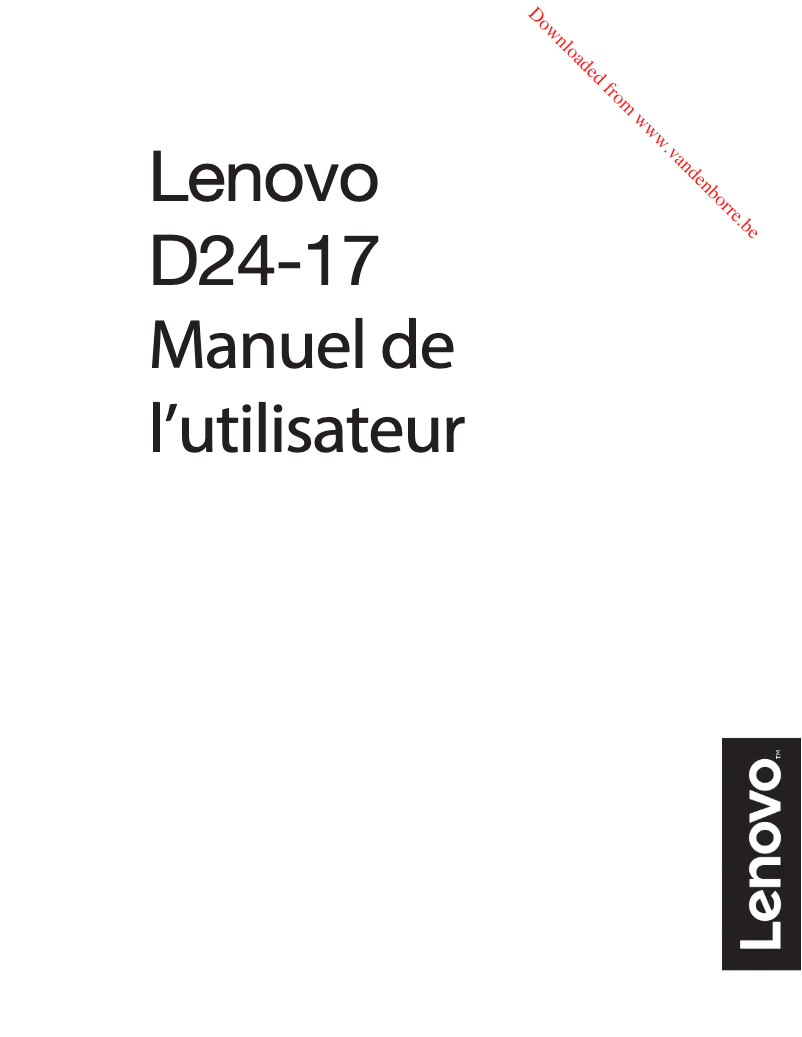 Page 1 de la notice Manuel utilisateur Lenovo D24-17