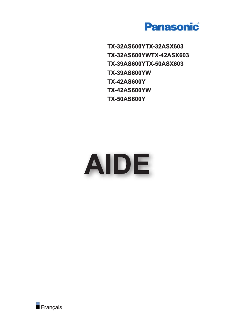 Imagen de la primera página del manual del dispositivo TX-32AS600E