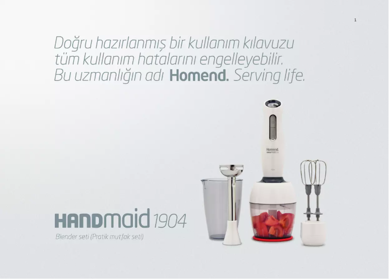 Page 1 de la notice Manuel utilisateur Homend Handmaid