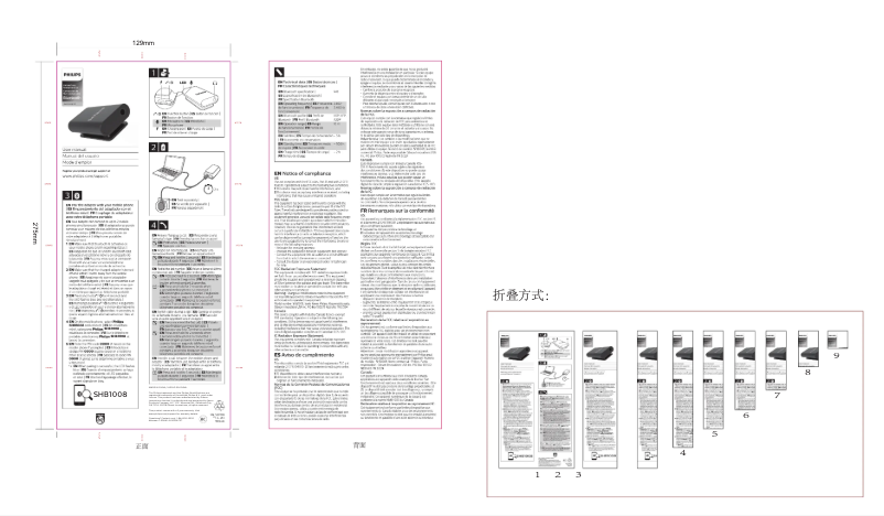Page 1 of the manual User Manual Philips SHB1008
