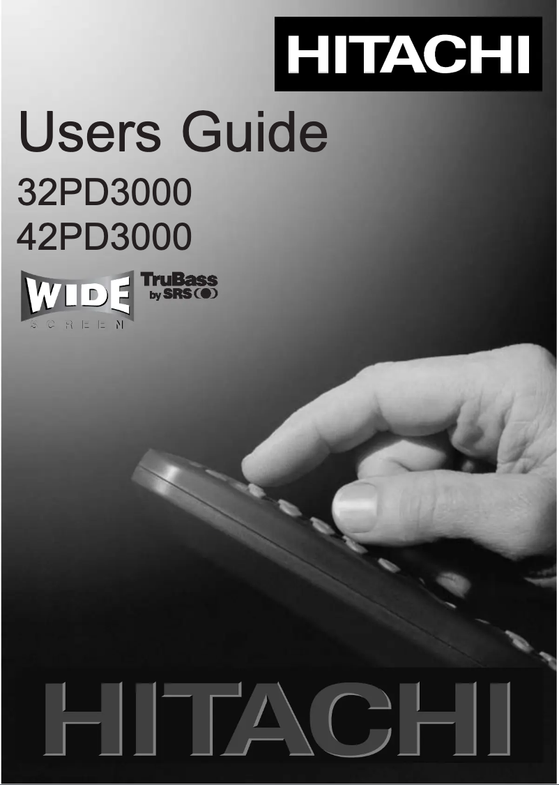 Page 1 de la notice Manuel utilisateur Hitachi 32PD3000