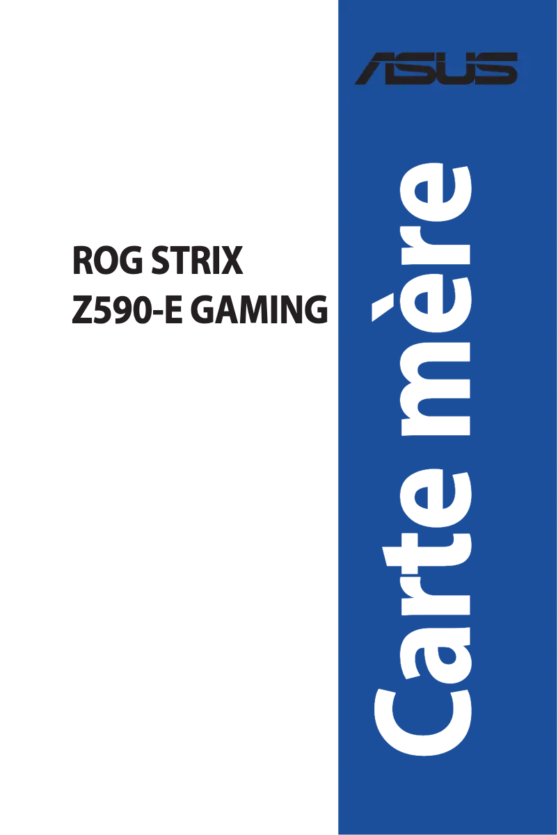 Page 1 de la notice Manuel utilisateur Asus ROG Strix Z590-E Gaming