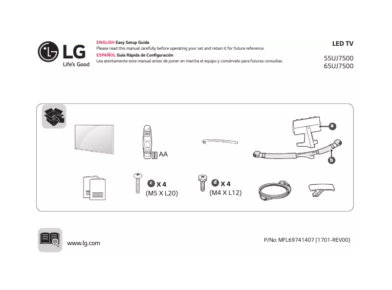 Page n°1 - Manuel utilisateur LG 55UJ7500
