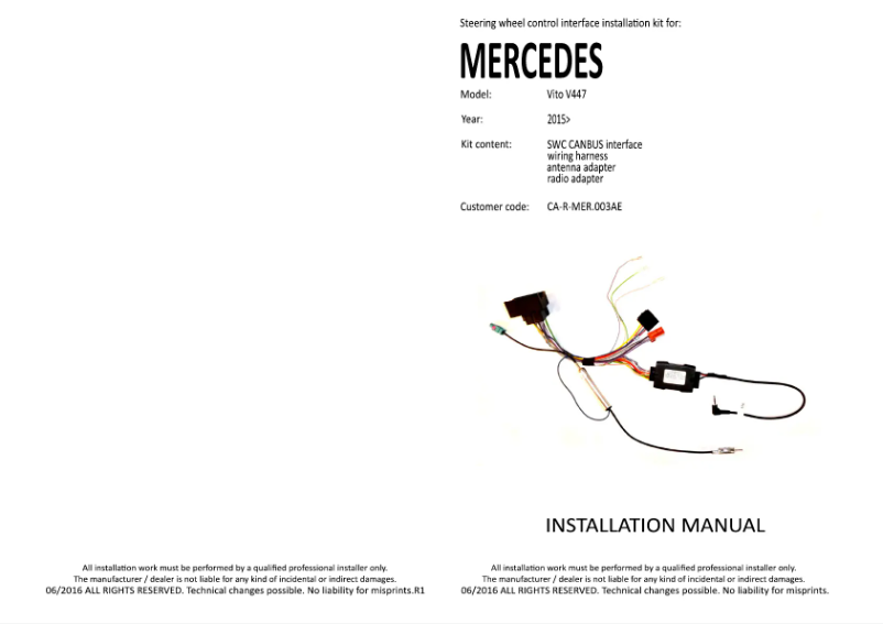 Page n°1 - Manuel utilisateur Pioneer CA-R-MER.003AE