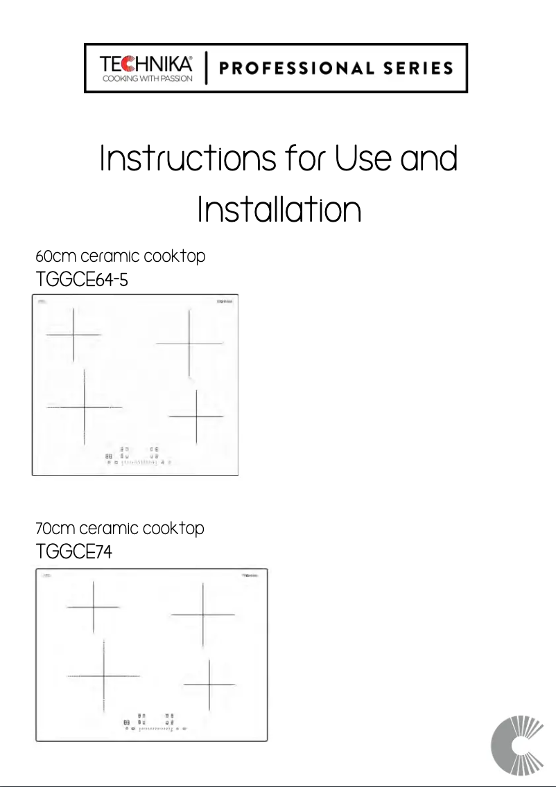 Page 1 de la notice Manuel utilisateur Technika TGGCE64-5