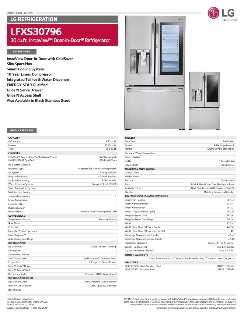 Image de la première page du manuel de l'appareil LFXS30796S