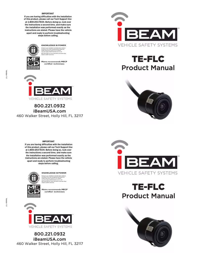 Página 1 del manual Manual de usuario Metra TE-FLC