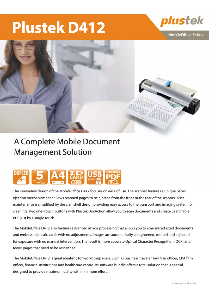 Image de la première page du manuel de l'appareil MobileOffice D412