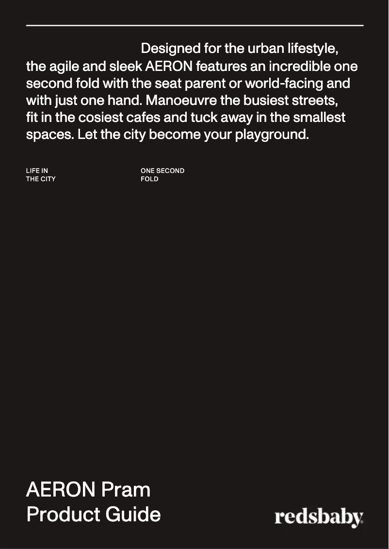 Page 1 de la notice Manuel utilisateur Redsbaby AERON