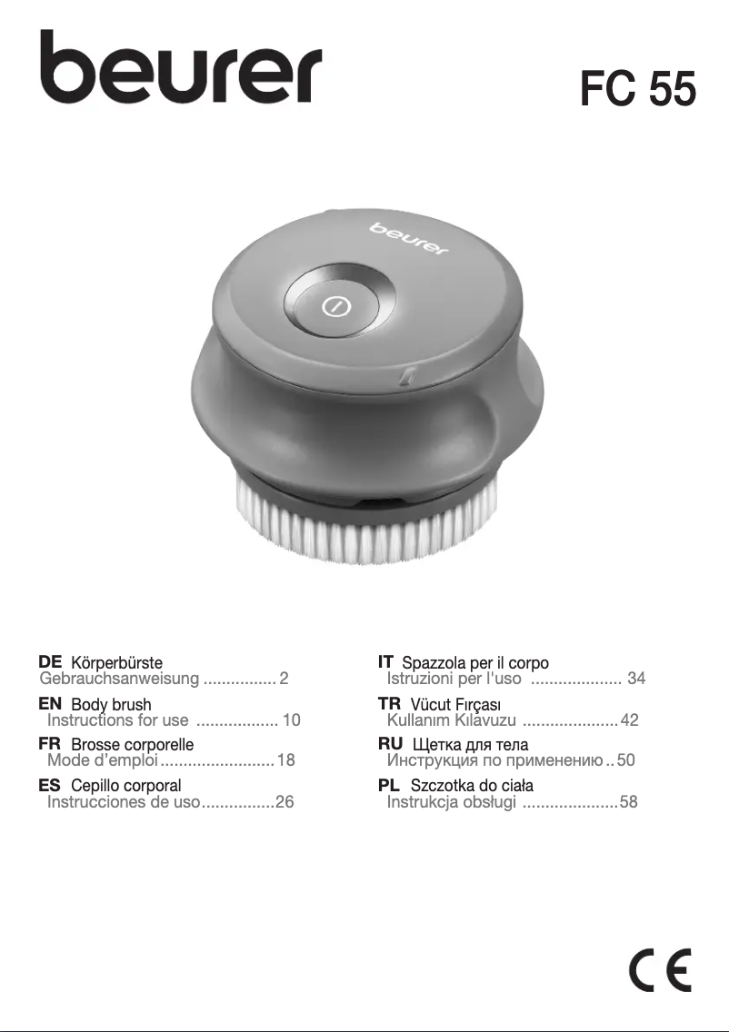 Page n°1 - Manuel utilisateur Beurer FC 55
