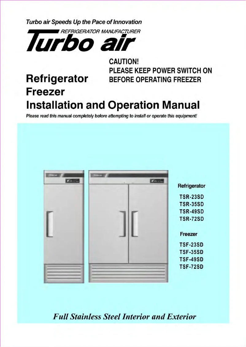 Imagen de la primera página del manual del dispositivo TSR-72SD