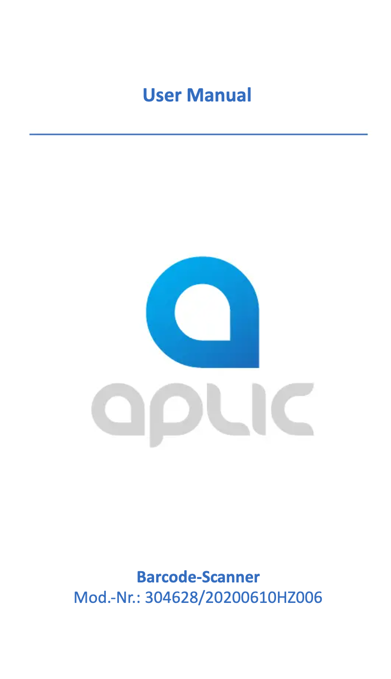 Page n°1 - Manuel utilisateur Aplic 304628