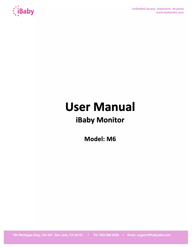 Page n°1 - Manuel utilisateur iBaby M6T