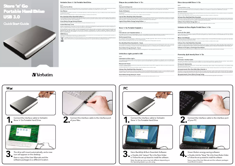 Page n°1 - Manuel utilisateur Verbatim Store'n'Go