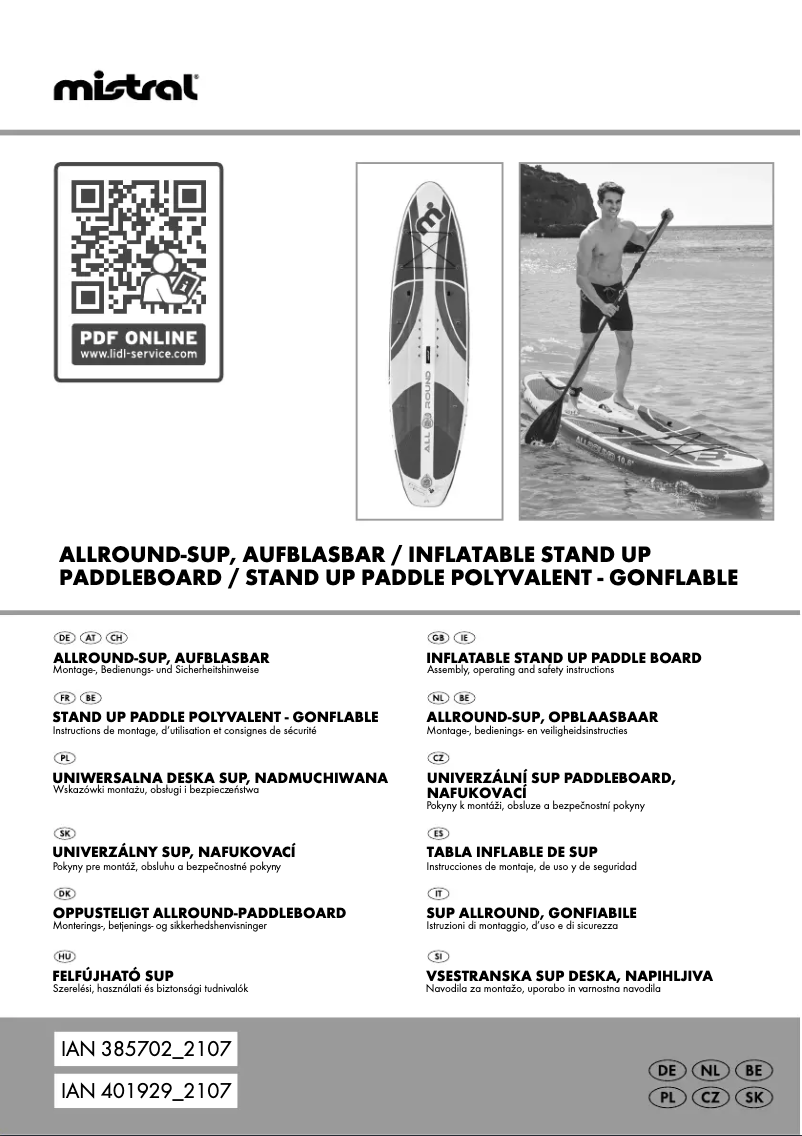 Page 1 de la notice Manuel utilisateur Mistral HG06954