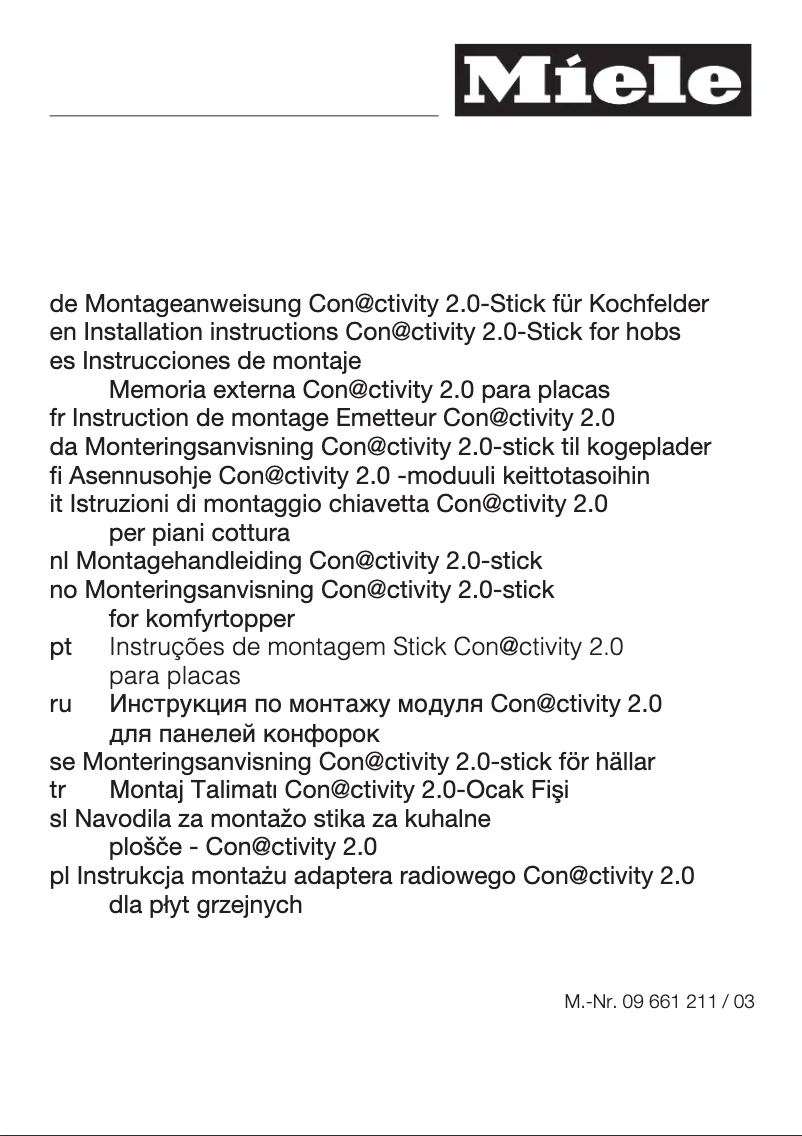 Page 1 de la notice Manuel utilisateur Miele DA 3660