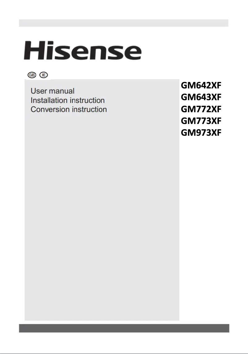 Page 1 de la notice Manuel utilisateur Hisense GM643XF