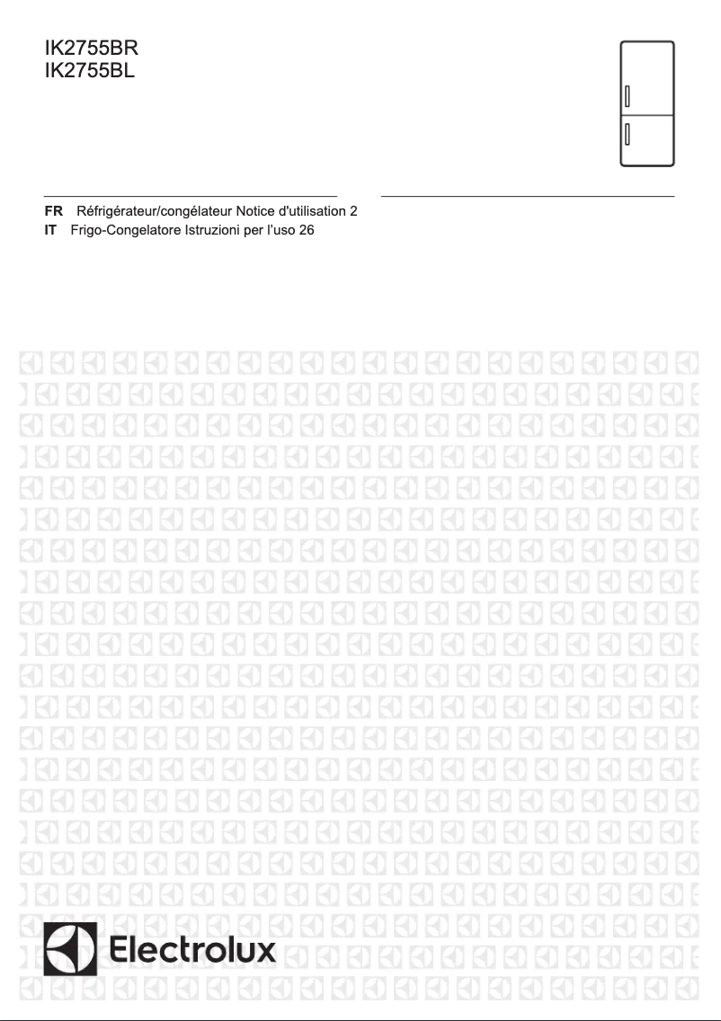 Page 1 de la notice Manuel utilisateur Electrolux IK2755BL