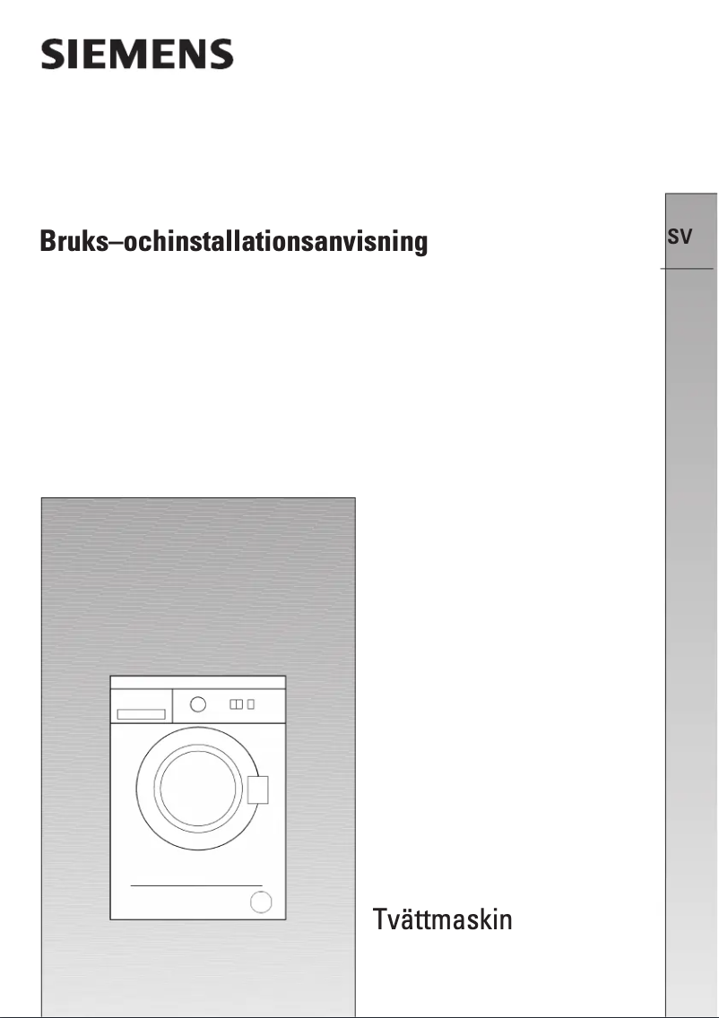 Page 1 de la notice Manuel utilisateur Siemens WM10A160SN