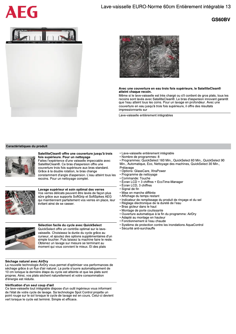 Image de la première page du manuel de l'appareil GS60BV