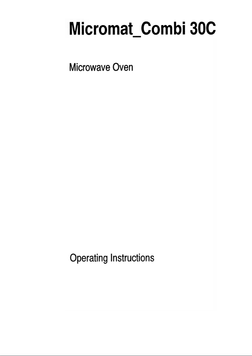 Image de la première page du manuel de l'appareil Micromat Combi 30C