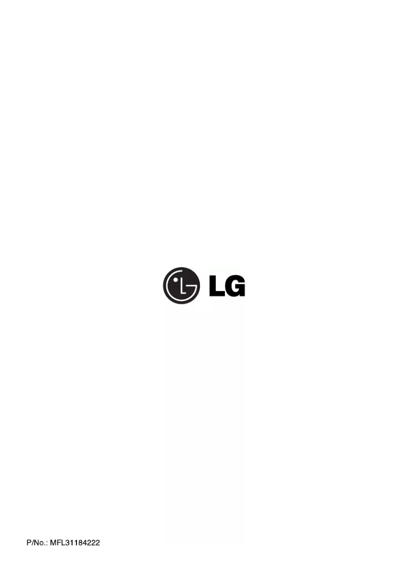 Page n°1 - Manuel utilisateur LG WD-381TP