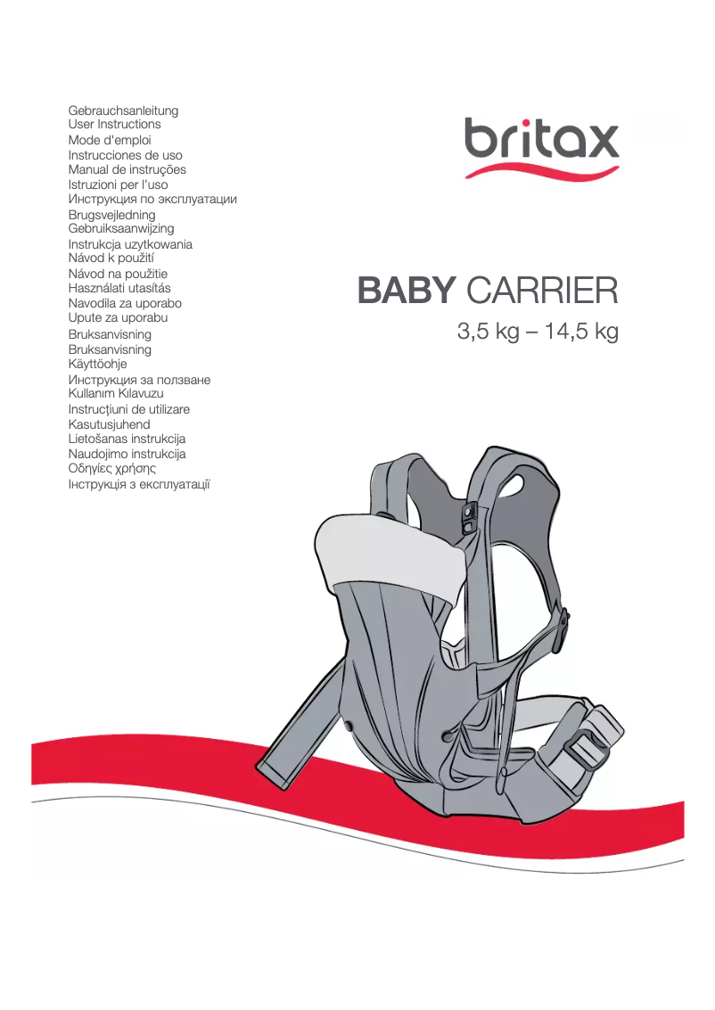 Page 1 de la notice Manuel utilisateur Britax-Römer Baby Carrier