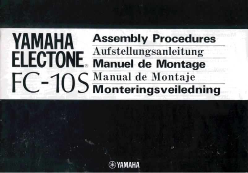 Page n°1 - Manuel utilisateur Yamaha Electone FC-10S