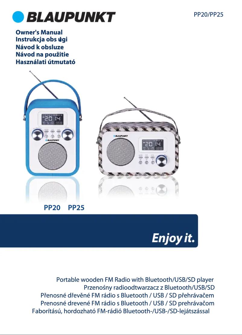 Page n°1 - Manuel utilisateur Blaupunkt PP25