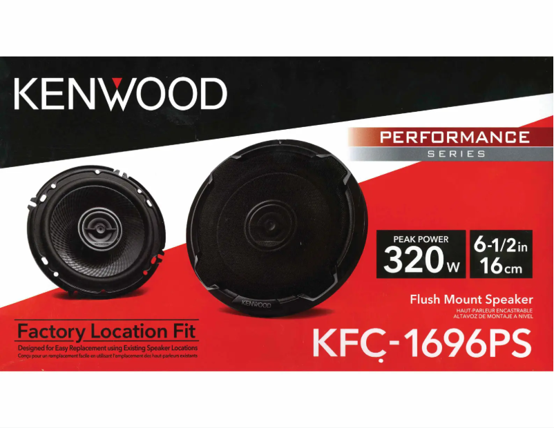 Page n°1 - Manuel utilisateur Kenwood KFC-1696PS