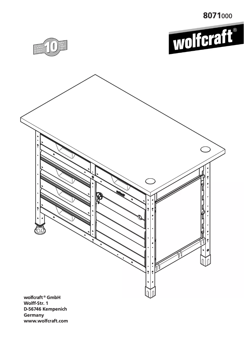 Page n°1 - Manuel utilisateur Wolfcraft 8071000