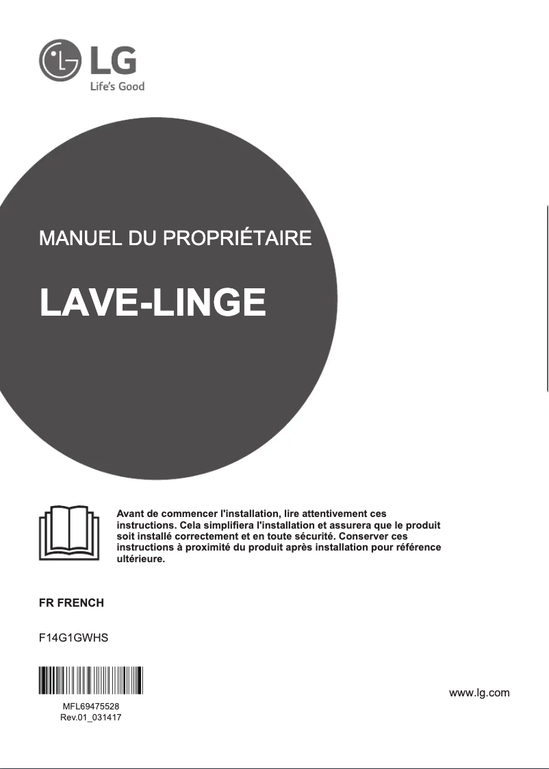 Image de la première page du manuel de l'appareil F14G1GWHS