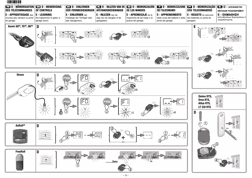 Page 1 de la notice Manuel utilisateur Somfy Keygo RTS