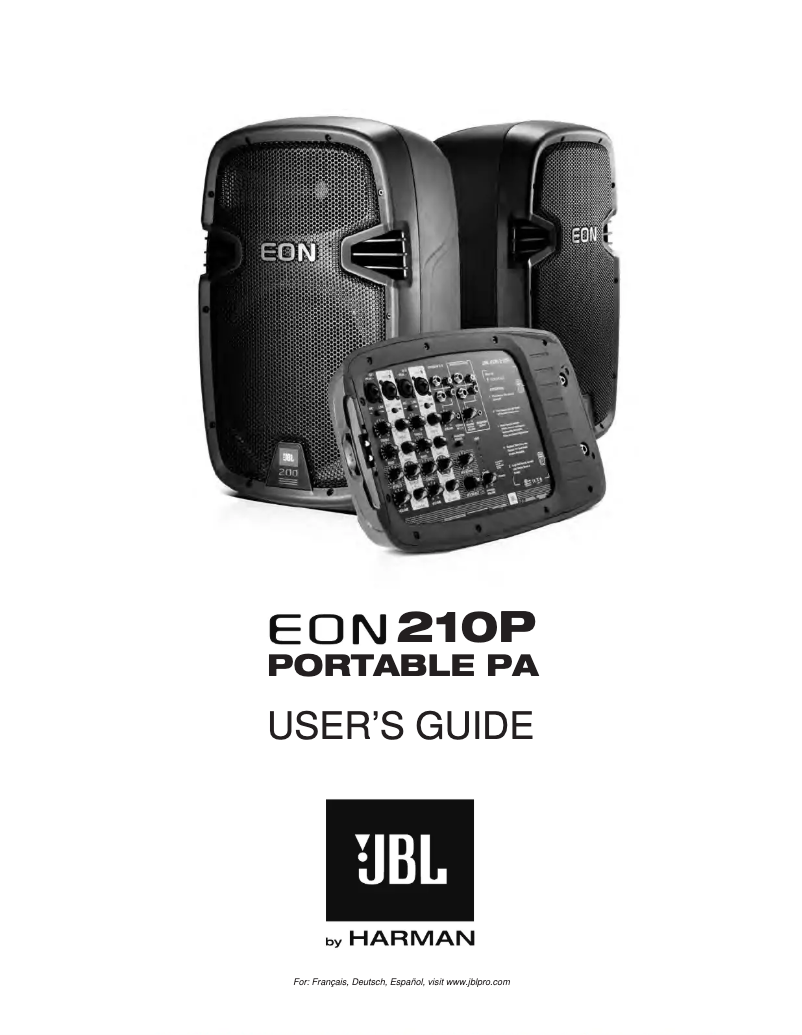Page n°1 - Manuel utilisateur JBL EON 210P