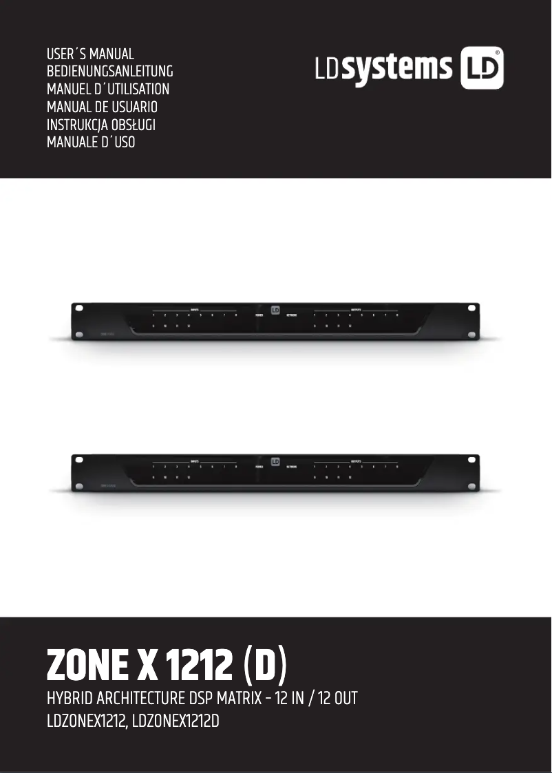 Page 1 de la notice Manuel utilisateur LD Systems ZONE X 1212