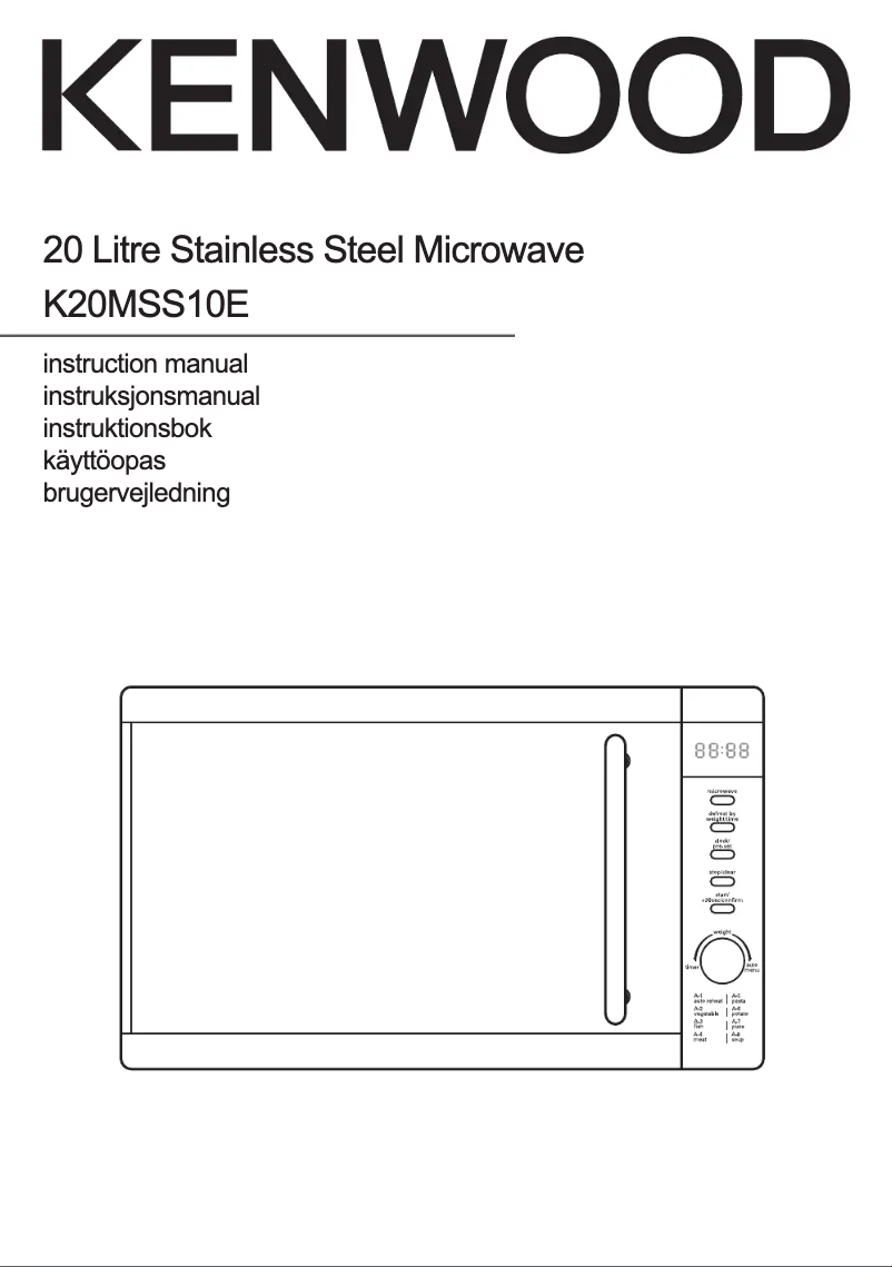 Page n°1 - Manuel utilisateur Kenwood K20MSS10E
