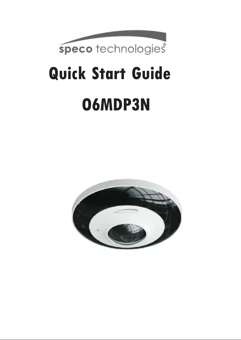 Page 1 de la notice Guide de démarrage rapide Speco Technologies O6MDP3N
