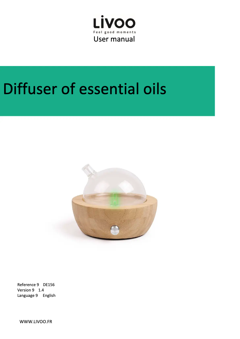 Image de la première page du manuel de l'appareil DE156