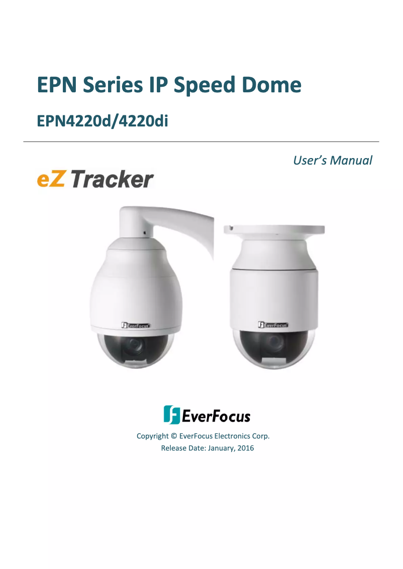 Page n°1 - Manuel utilisateur EverFocus EPN4220D